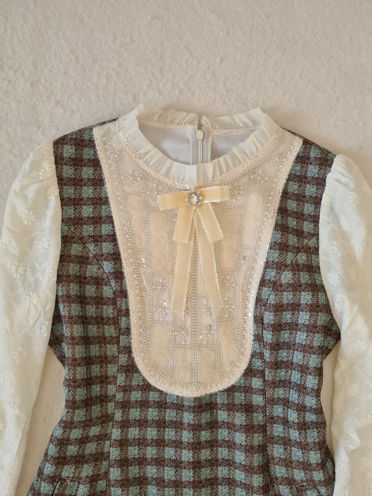  پیراهن مجلسی یقه مدل دار 