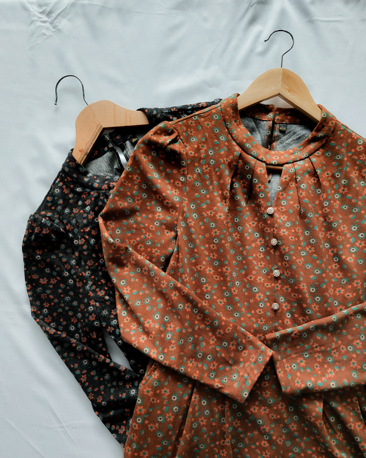 پیرهن پیراهن گلگلی گلدار گلی خانوم آجری مشکی